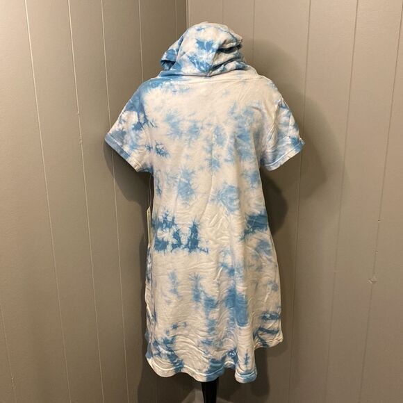 NEW Elan Small Tie Dye Soft Sleeveless Hoodie Sweatshirt Dress Drawstring Pocket - Picture 5 of 8